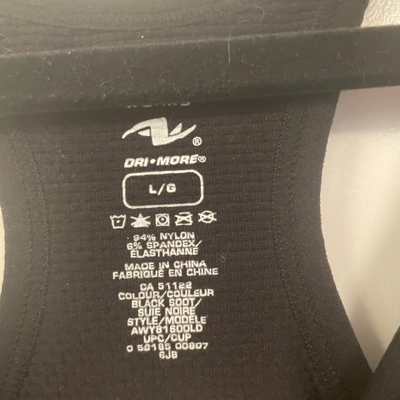 ATHLETIC WORKS - Black / Sports Bra / Large - Picture 3 of 6